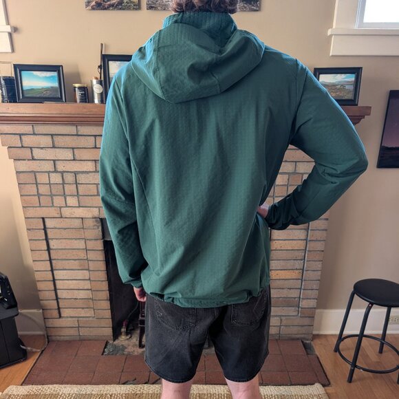 Patagonia Men's R1® TechFace Fleece Hoody XL Conifer Green - Picture 7 of 8